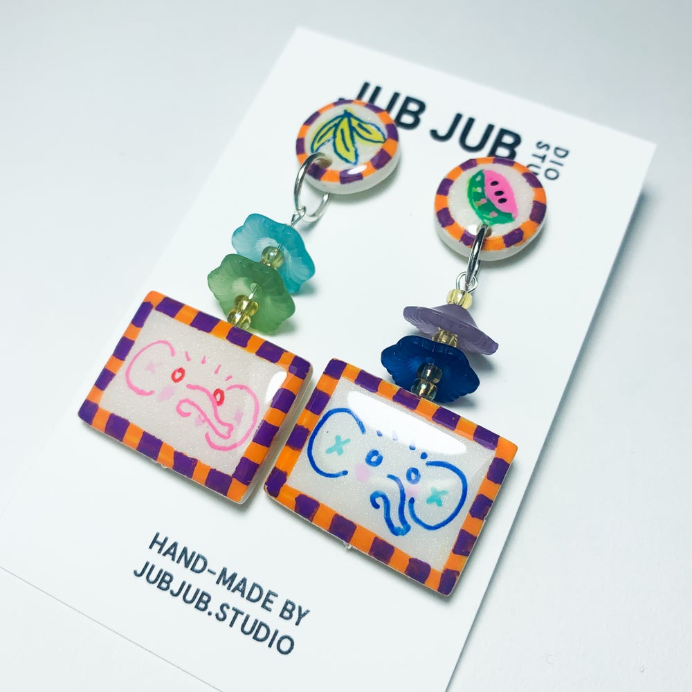 Elephant Earrings (Purple)