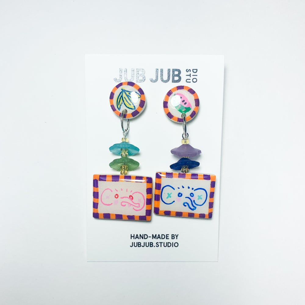 Elephant Earrings (Purple)