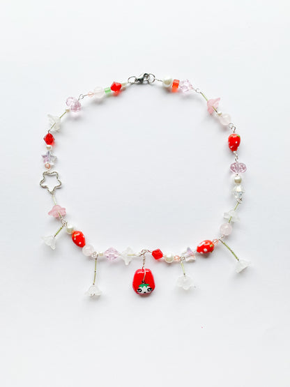 Strawberry Bun Necklace