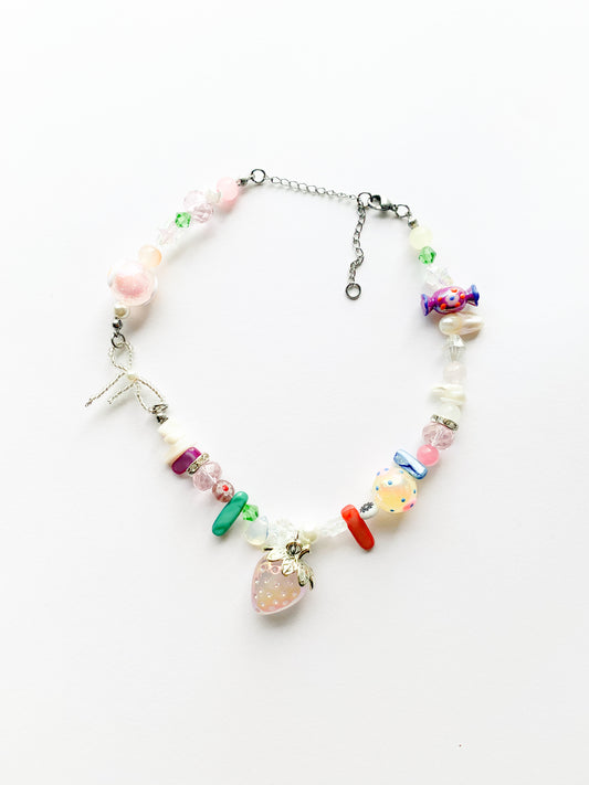 Irridescent Strawberry Necklace