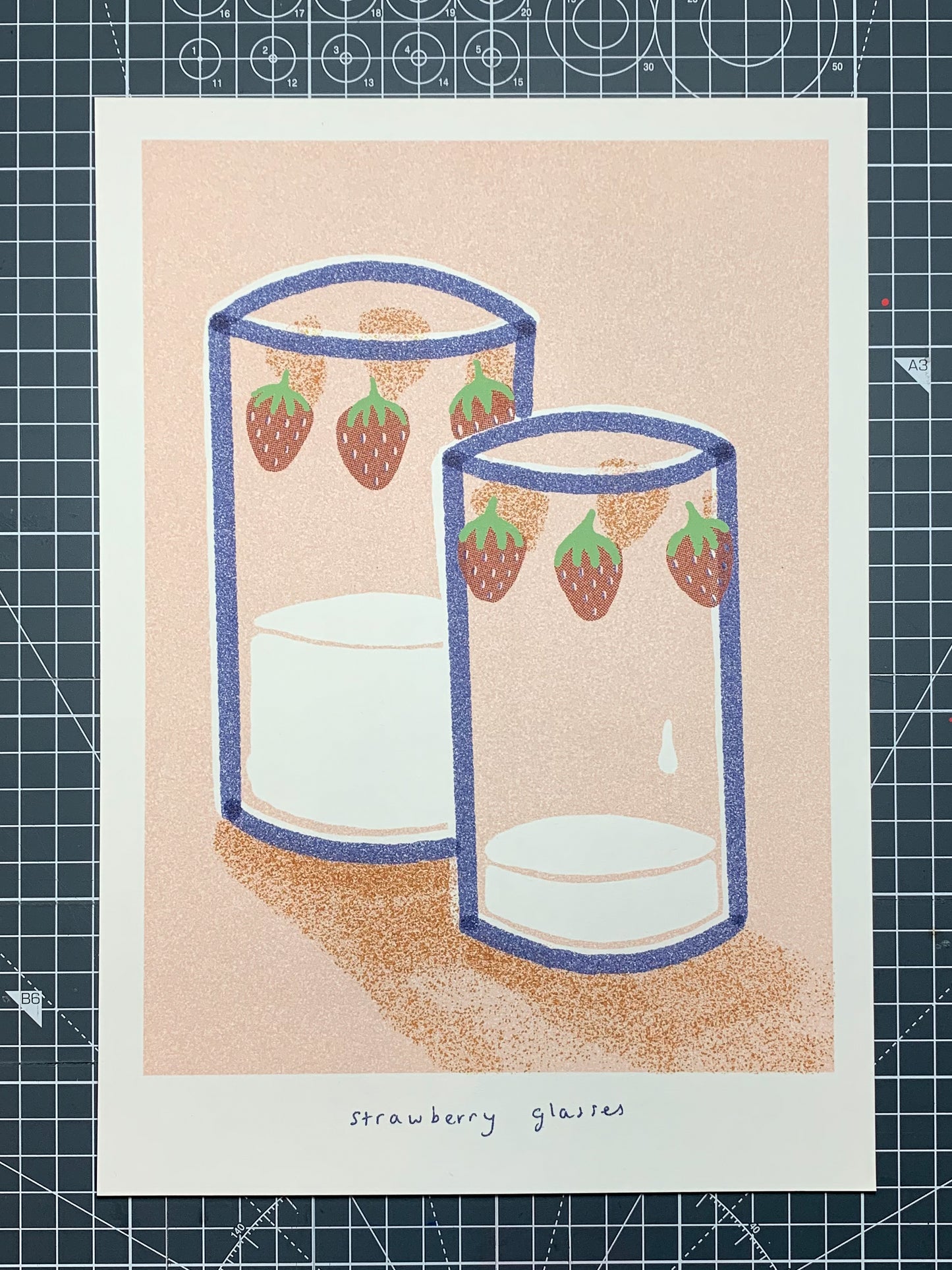 Strawberry Glasses Print